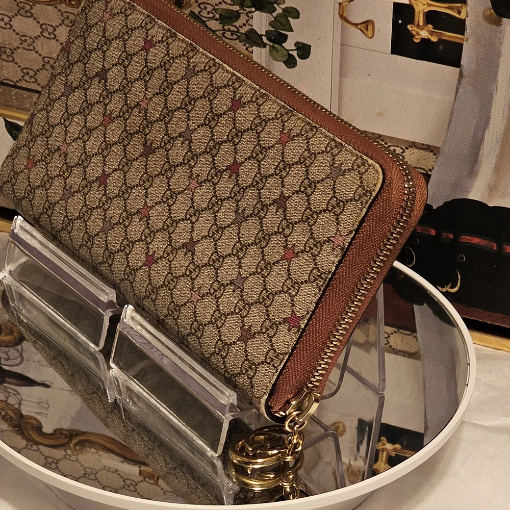 Gucci G G Supreme Star Zip-Around Continental Long Wallet - Picture 15 of 15